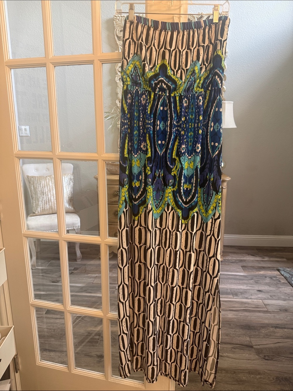 Boho Printed Maxi Dress Size M